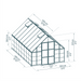 10 × 16 greenhouse dimensions and layout diagram