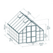10×12 Balance greenhouse dimensions and layout diagram