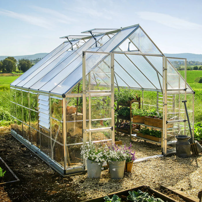 10×12 Balance greenhouse set up for growing vegetables and plants