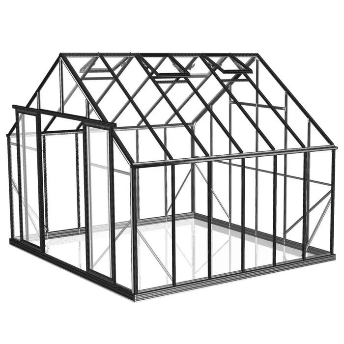 10 x 12 ft Polycarbonate Greenhouse with Twin-Wall Insulated Panel