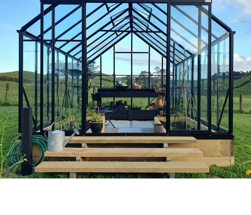 10x16 Glasshouse with Toughened Safety Glass