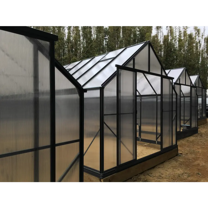 10x8 Polycarbonate Greenhouse with Twin-Wall Insulated Panels