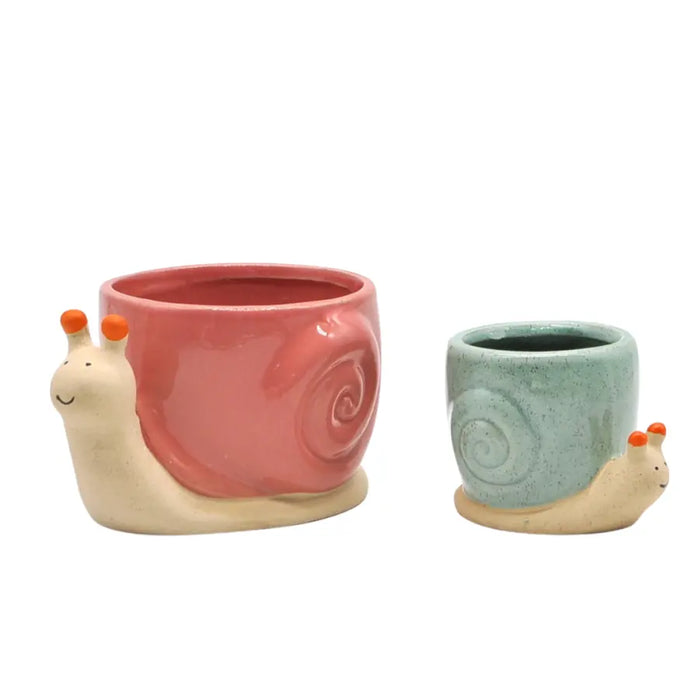 Snail Planter - Blue or Pink