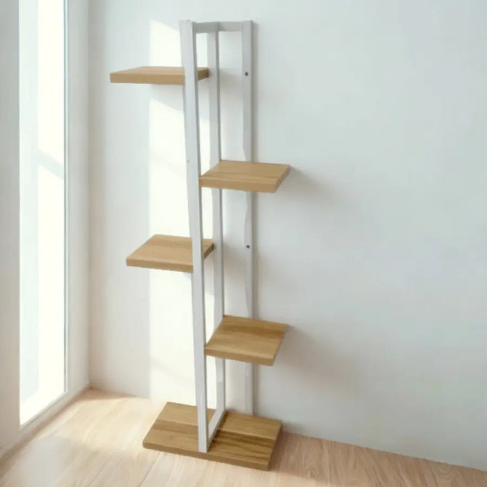 Multi-Tier Plant Stand with Oak Shelves