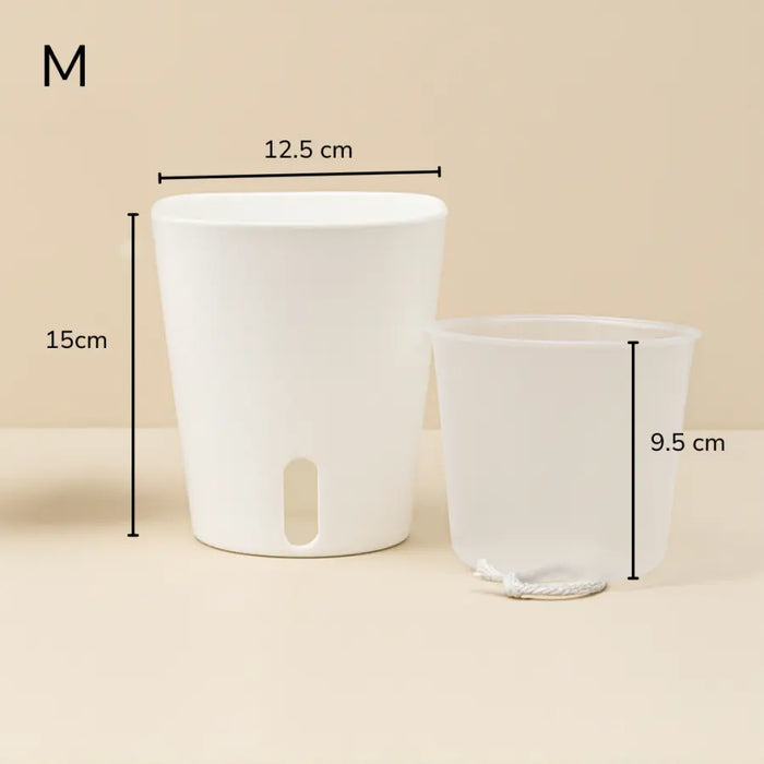 Square Self-Watering Pots with Wick – For Soil or Hydroponics