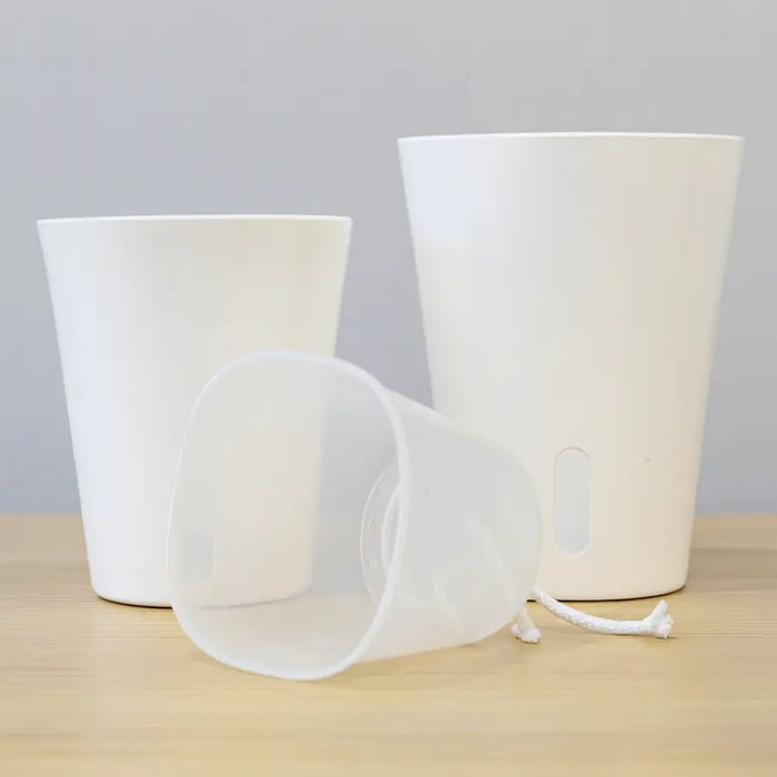 Square Self-Watering Pots with Wick – For Soil or Hydroponics