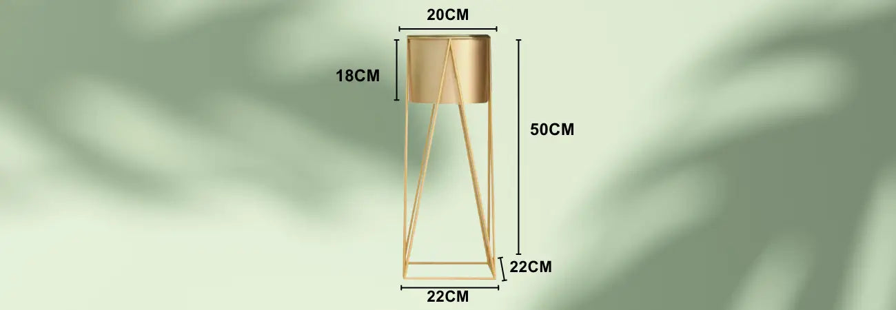 50cm Gold Metal Plant Stand