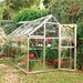 6x10 Harmony greenhouse installed outdoors in a backyard garden
