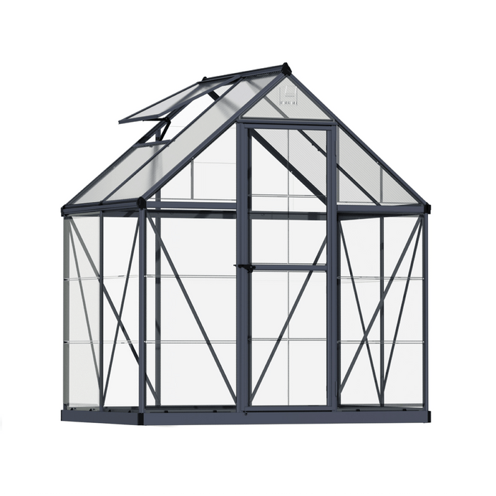 6x4 Hybrid Greenhouse – Aluminium Frame and Polycarbonate Panels