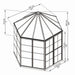 8 ft Oasis Hex Greenhouse Dimensions Diagram