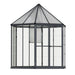 8 ft Oasis hex greenhouse with powder-coated aluminium frame and polycarbonate panels