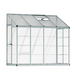 8 x 4 ft lean-to greenhouse with aluminium frame and polycarbonate panels, designed to fit against an exterior wall