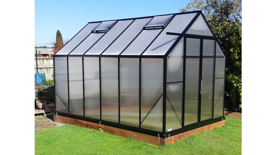 8x12 Polycarbonate Greenhouse with Twin-Wall Insulated Panels