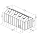 8x20 Glory greenhouse dimensions diagram showing measurements