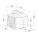 8x8 Glory greenhouse technical drawing showing assembled dimensions