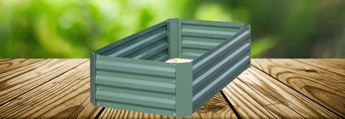 90cm Rectangle Galvanised Garden Bed