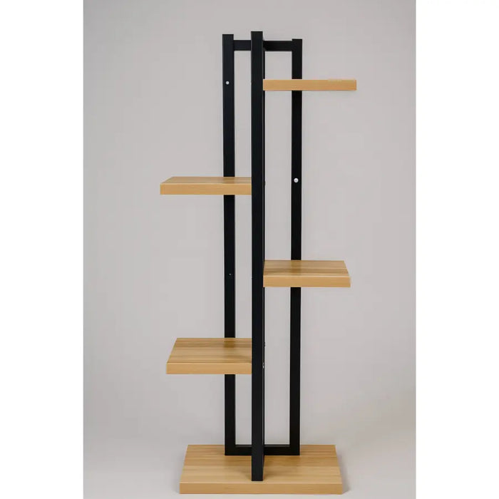Multi-Tier Plant Stand with Oak Shelves