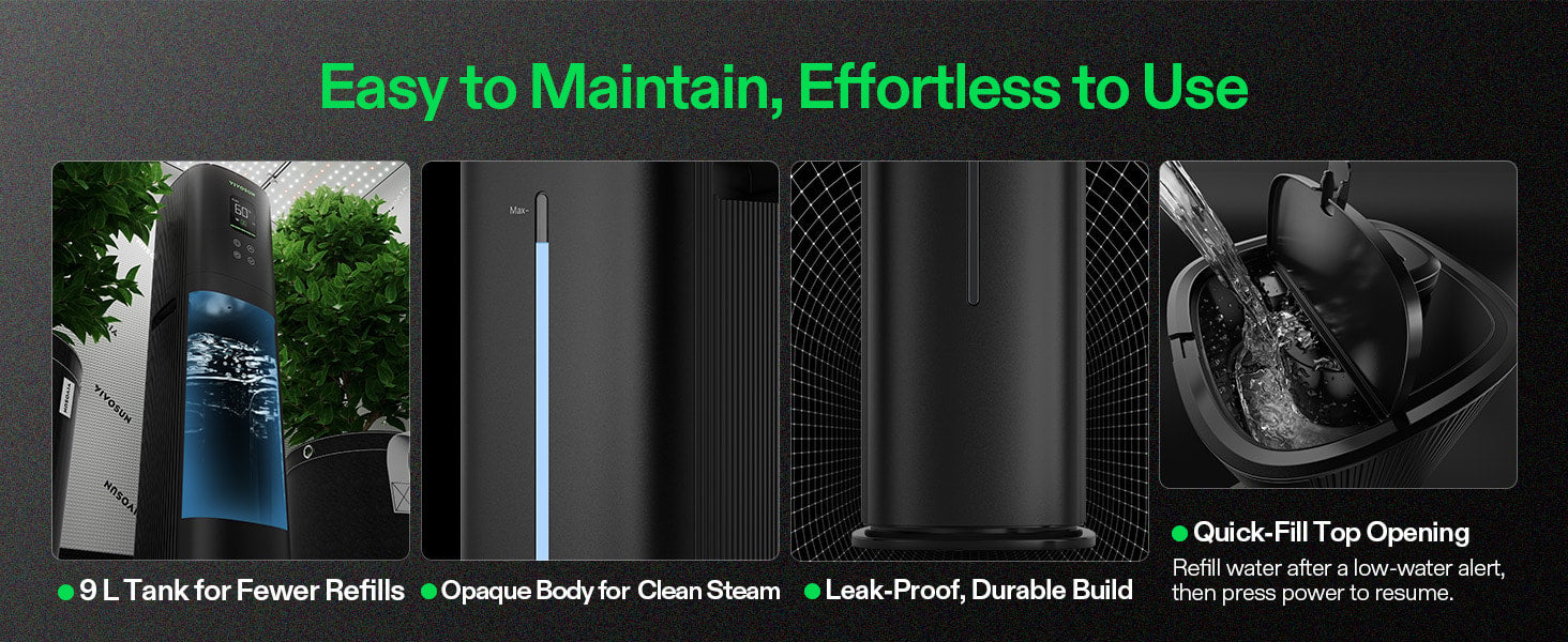 AeroStream H09 Intelligent 9L Grow Tent Humidifier