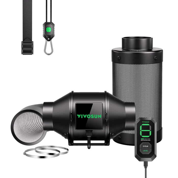 AeroZesh G4 Smart 4" Grow Tent Ventilation Kit with E12 Speed Controller