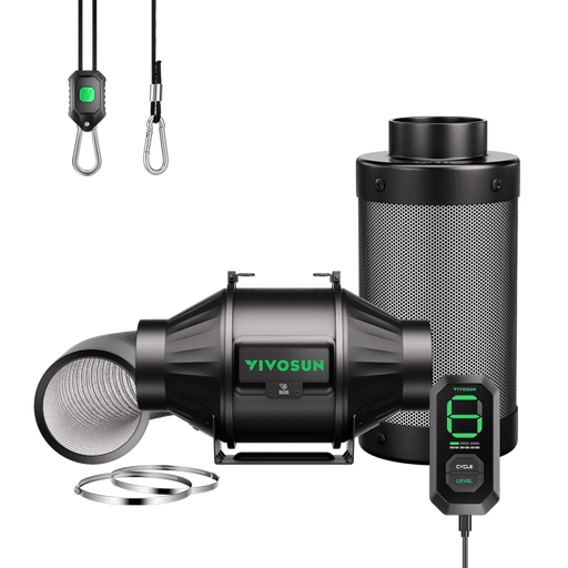 AeroZesh T4 4" Grow Tent Ventilation Kit with E12 Controller