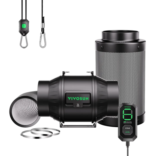 AeroZesh T6 6" Grow Tent Ventilation Kit with E12 Speed Controller