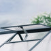 Automated roof vent on Aria greenhouse for passive temperature control