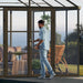 Lockable door handle on Aria greenhouse double doors
