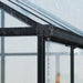 10mm multi-wall polycarbonate roof panels and gutter on Aria greenhouse