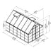 Technical drawing showing dimensions of the 8 x 12 Balance greenhouse
