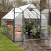 Balance 8 x 12 greenhouse showing wide double doors and interior growing space