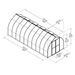 Bella 8x20 greenhouse dimensions diagram showing length, width, and height measurements