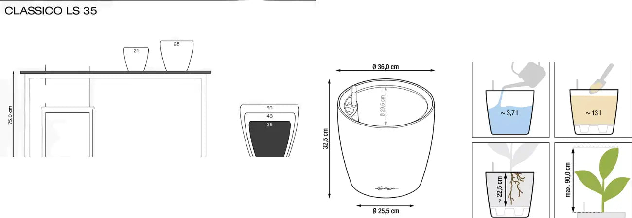 Lechuza CLASSICO LS 35 Premium