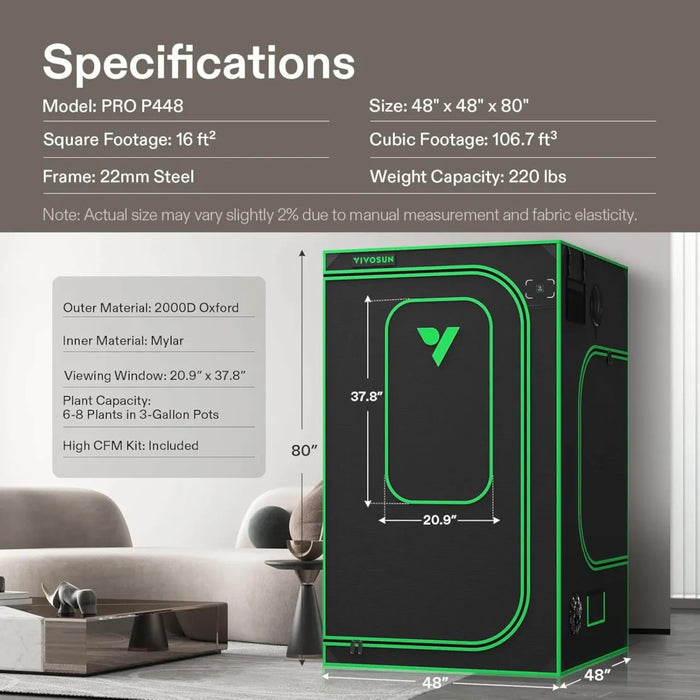 Grow Tent Pro 4x4 P448