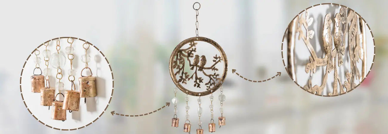 Handcrafted Hanging Birds Beads & Bells Chime