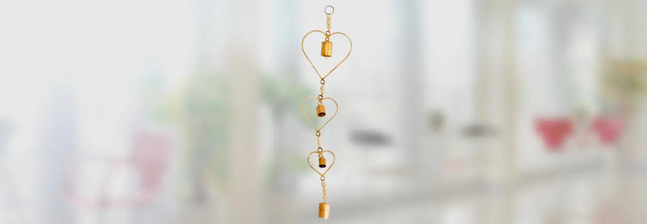 Handcrafted Hanging Hearts Chime