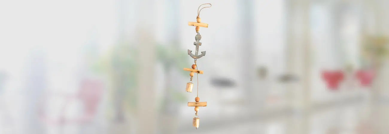 Handcrafted Navy Anchor Wind Chime