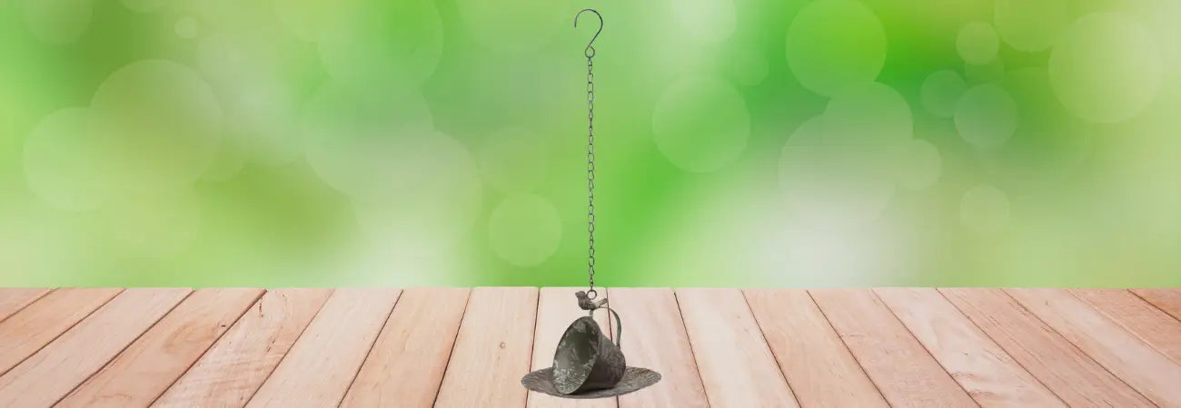 Hanging Cup & Saucer Bird feeder