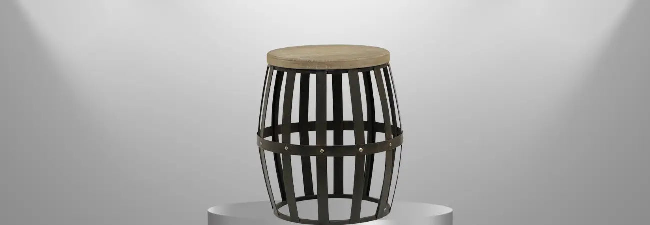 Industro-Chic Barrel Stool