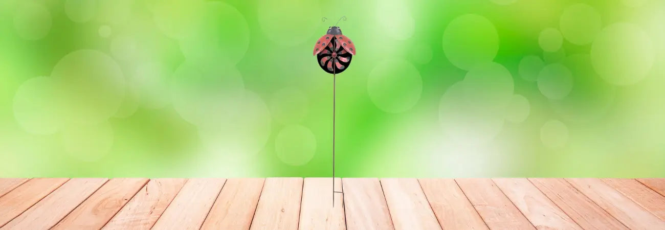 Ladybird Wind-Spinner on Stake