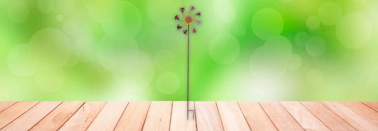 Ladybirds Wind-Spinner on Stake 32.5x9x148.5cm