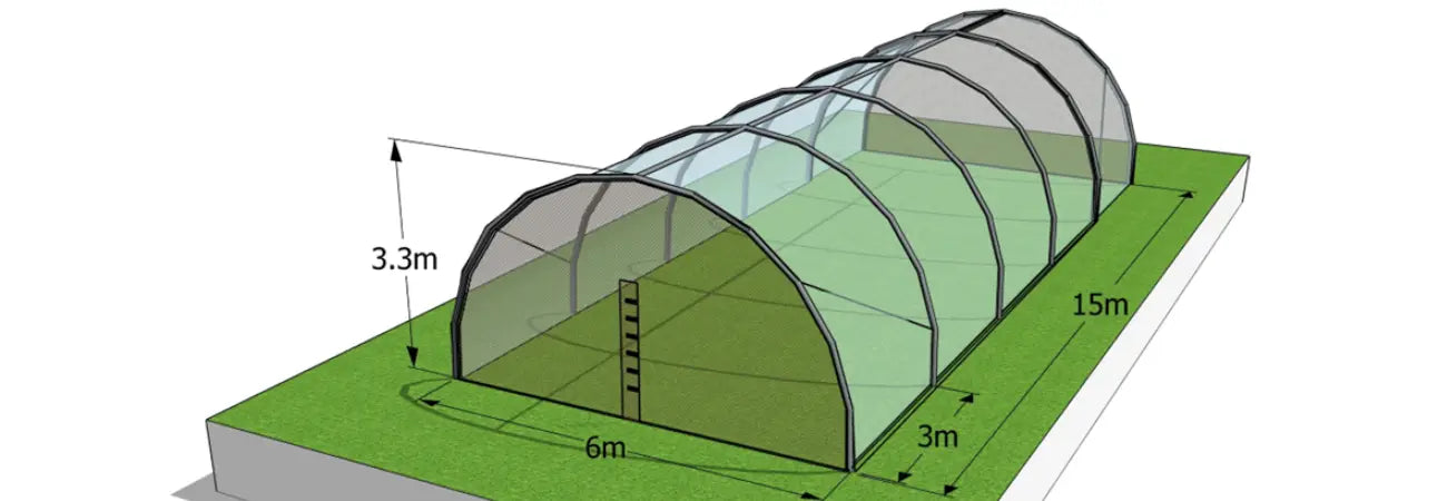 Maze 6 X 12m Tunnel Greenhouse With Side Curtains – Stk Compact
