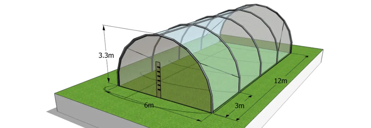 Maze 6 X 12m Tunnel Greenhouse With Side Curtains & Ventilation Roof – Stk Compact