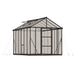 Maze 8x12 Glory polycarbonate greenhouse with grey aluminium frame and walk-in design