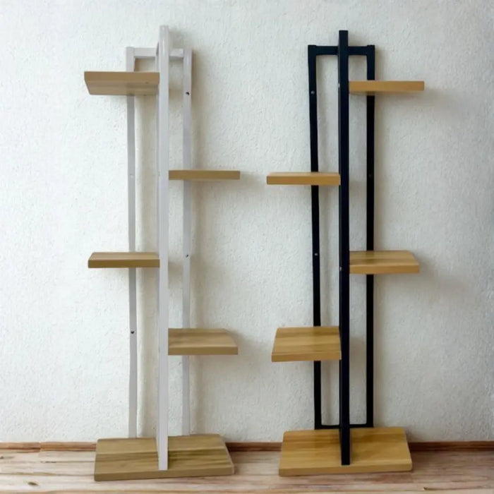 Multi-Tier Plant Stand with Oak Shelves