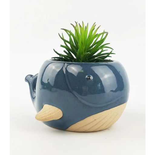 Whale Planter Blue Lg 9cm