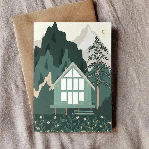 Wood Cabin Greeting Card