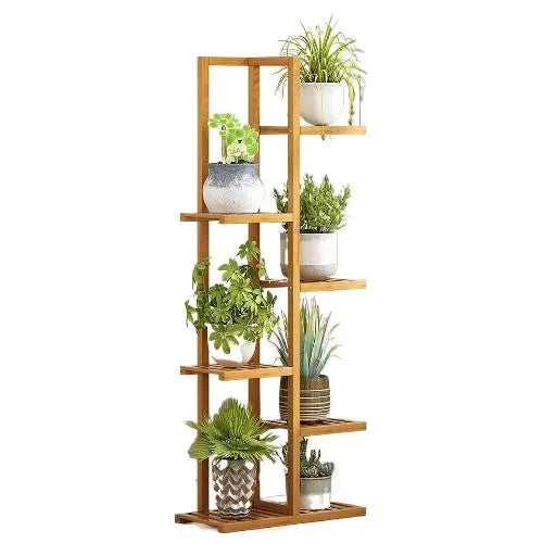 NOVEDEN Bamboo Plant Stand Rack 6 tier 7 Potted (120CM) NE-PS-102-JS - Home & Garden > Garden Furniture