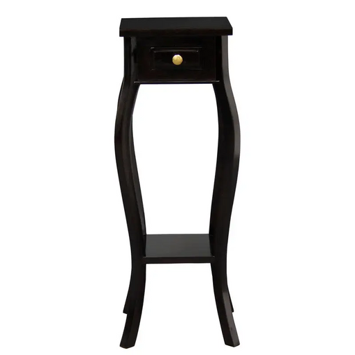 Cabriole Leg Plant Stand (Chocolate) - Furniture > Living Room > Side Tables