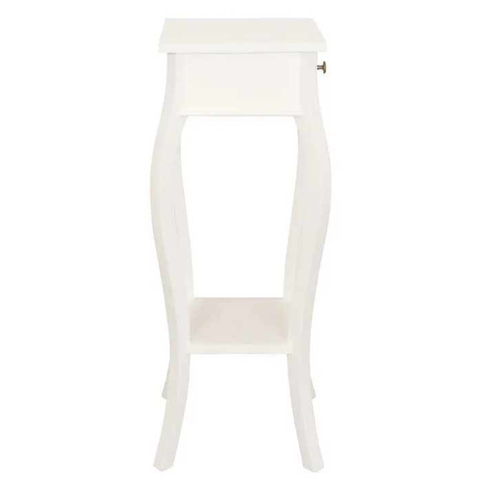 Cabriole Leg Plant Stand (White) - Furniture > Living Room > Side Tables