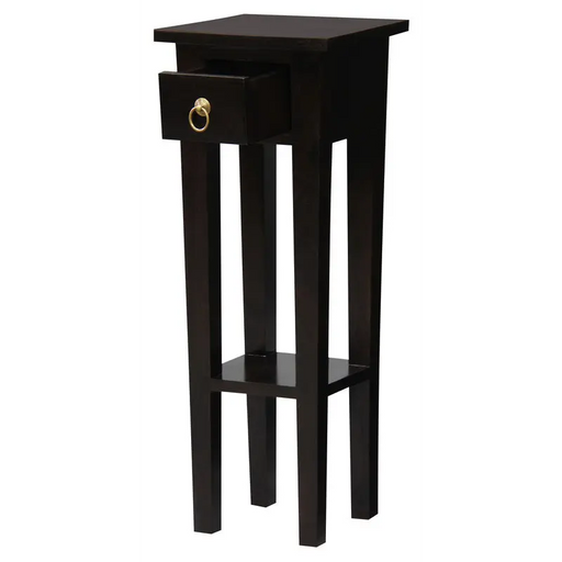 Ezra Straight Leg Plant Stand (Chocolate) - Furniture > Living Room > Side Tables